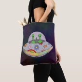 Ze komen in de Vrede UFO Tote Bag (Dichtbij)