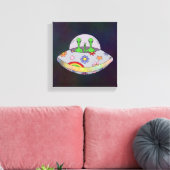 Ze komen in vrede UFO Canvas Afdruk (Insitu (Woonkamer))