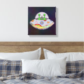 Ze komen in vrede UFO Canvas Afdruk (Insitu (Slaapkamer))