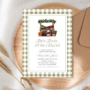 Ze komt net van de markt Bloemige Bruidsbad Kaart
