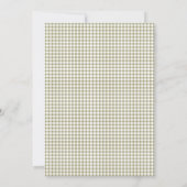 Ze komt net van de markt Gingham Bruidsfeest Kaart (Achterkant)