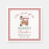 Ze komt net van de markt Kerst Bruidsdouche Servet (Voorkant)