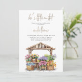 Ze komt rechtstreeks van de markt Bruids douche Kaart (Staand voorkant)