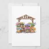 Ze komt rechtstreeks van de markt Bruids douche Kaart (Achterkant)