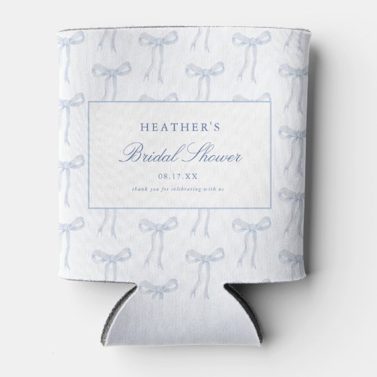 Ze koppelt de Knot Blue Vrijgezellenfeest gunsten Blikjeskoeler (Voorkant)