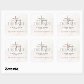 Ze koppelt het Knot Modern Vrijgezellenfeest Party Vierkante Sticker (Vel)