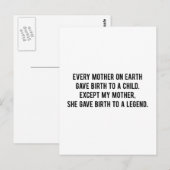 Ze kreeg de geboorte van een legende briefkaart (Voorkant / Achterkant)