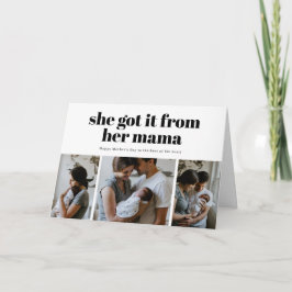 Ze kreeg het van haar mama foto Moederdag kaart