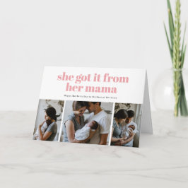 Ze kreeg het van haar mama foto Moederdagkaart Feestdagen Kaart