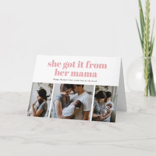 Ze kreeg het van haar mama foto Moederdagkaart Feestdagen Kaart