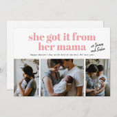 Ze kreeg het van haar Moederdag kaart met mamma fo (Voorkant / Achterkant)