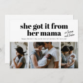 Ze kreeg het van haar Moederdag kaart met mamma fo (Voorkant / Achterkant)