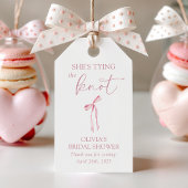 Ze Krijgt de Knoop Aan Coquette Strik Bruidsfeest Cadeaulabel