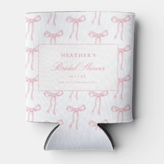 Ze Krijgt De Knoop Aan Elkaar Roze Bruidsfeest Fav Blikjeskoeler (Voorkant)