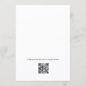 Ze Krijgt De Knoop Aaneen QR Code Bruidsfeest Kaart (Achterkant)