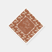 Ze Krijgt de Knoop Aangepaste Bruidsdouche Servet (Hoek)