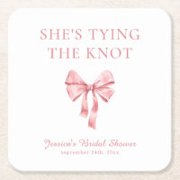 Ze Krijgt de Knoop Aangetrokken Zacht Roze Coquett