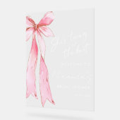 Ze Krijgt De Knoop Bruidsfeest Acryl Bord (Hoek)