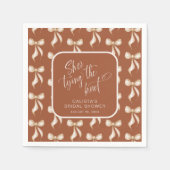 Ze Krijgt de Knoop Straat Aangepaste Bruidsdouche Servet (Voorkant)