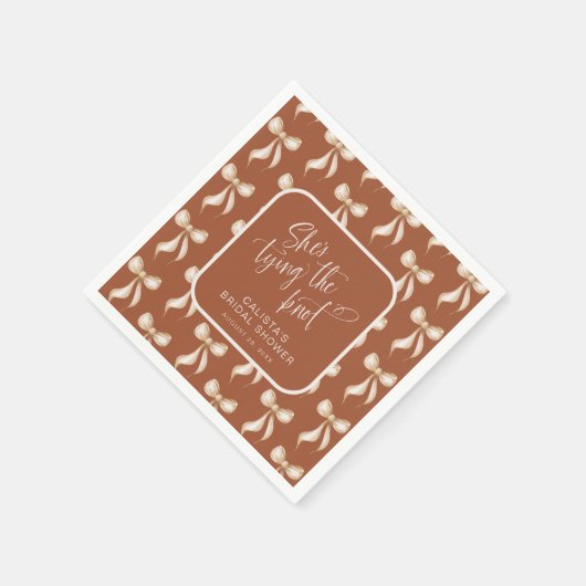 Ze Krijgt de Knoop Straat Aangepaste Bruidsdouche Servet (Hoek)