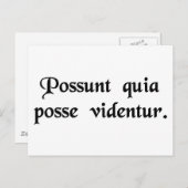 Ze kunnen dat omdat ze denken dat ze dat kunnen. briefkaart (Voorkant / Achterkant)