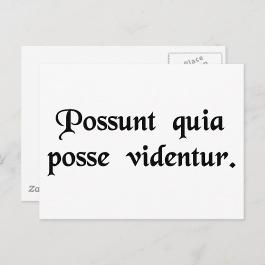 Ze kunnen dat omdat ze denken dat ze dat kunnen. briefkaart (Voorkant / Achterkant)