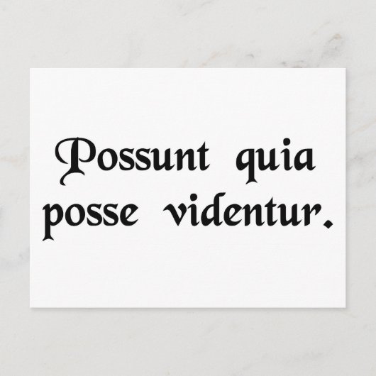 Ze kunnen dat omdat ze denken dat ze dat kunnen. briefkaart (Voorkant)