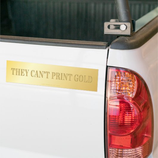 Ze kunnen geen Gold Bumpersticker afdrukken (Op Truck)