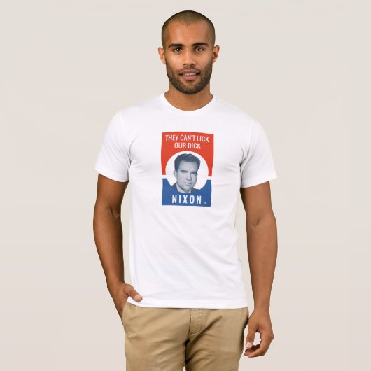 Ze kunnen onze dik niet achterlaten - Nixon 1972 v T-shirt (Voorkant volledig)