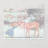 Ze kuste de rendiervis op het kerstfeest van de ne briefkaart (Achterkant)