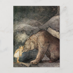 Ze kuste het Beer neus. Briefkaart