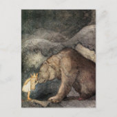 Ze kuste het Beer neus. Briefkaart (Voorkant)