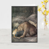 Ze kuste het Beer neus. Kaart (Gele Bloem)