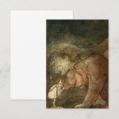 "Ze kuste het Beer" van John Bauer Bedankkaart (Voorkant / Achterkant)