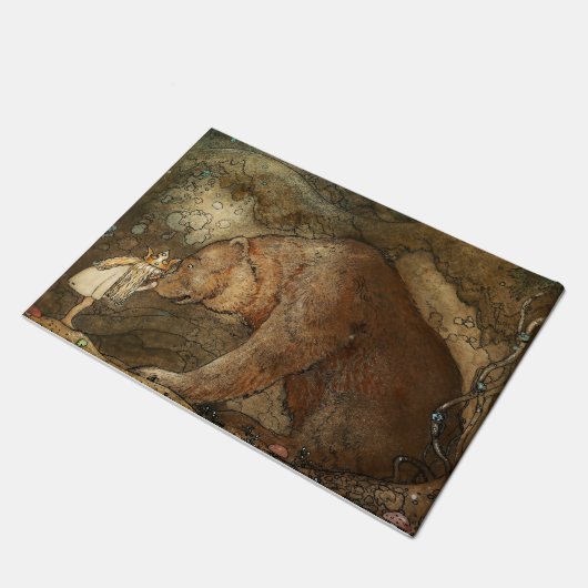 "Ze kuste het Beer" van John Bauer Deurmat (Schuin)