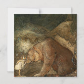 "Ze kuste het Beer" van John Bauer Magnetische Uitnodiging (Voorkant)