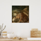 "Ze kuste het Beer" van John Bauer Poster (Keuken)