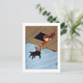 Ze kwam bij het oor. briefkaart (Staand voorkant)