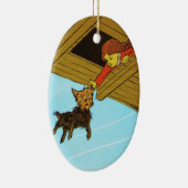 Ze kwam bij het oor. keramisch ornament (Rechts)