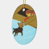 Ze kwam bij het oor. keramisch ornament (Links)