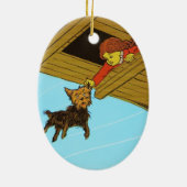 Ze kwam bij het oor. keramisch ornament (Achterkant)