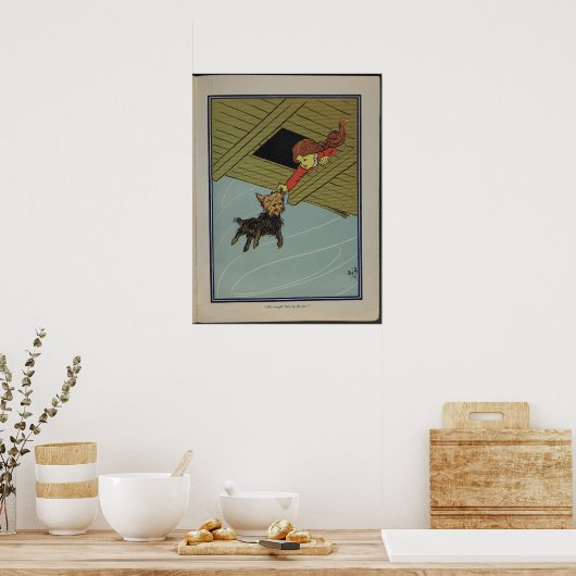 Ze kwam naar de oren. poster (Keuken)