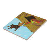 Ze kwam naar de oren. tegeltje (Zijkant)