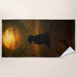 Ze kwamen terwijl de zon aan het smelten was strandlaken