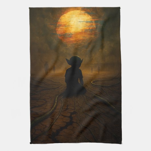 Ze kwamen terwijl de zon aan het smelten was theedoek (Verticaal)