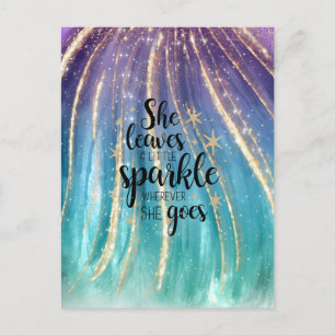 Ze Laat Een Beetje Glitters Glans Briefkaart
