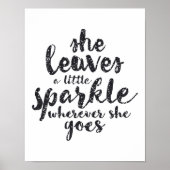 Ze laat een beetje ongerustheid achter - wit Poste Poster (Voorkant)