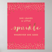 Ze Laat een Klein Schittering achter Waar Ze Heen  Poster (Voorkant)