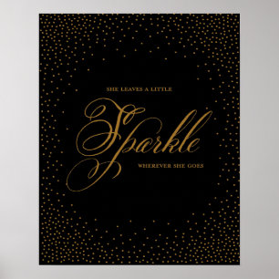 Ze Laat een Klein Vonkje Achter - Premium Canvas Poster