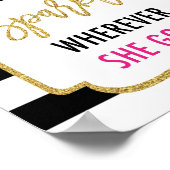 Ze Laat Een Klein Vonkje Achter Waar Ze Ook Heen G Poster (Hoek)